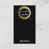 Logo Custom Jewelry Kaart Social Media Black Golde Visitekaartje (Voorkant)
