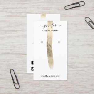 Logo Custom Jewelry Kaart Social Media Gold White Visitekaartje