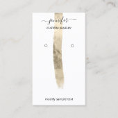 Logo Custom Jewelry Kaart Social Media Gold White Visitekaartje (Voorkant)