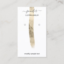 Logo Custom Jewelry Kaart Social Media Gold White Visitekaartje