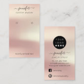Logo Custom Jewelry Kaart Social Media Roos Visitekaartje (Voorkant / Achterkant)