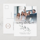 Logo Custom Photo Company Foliage Merry kerst Briefkaart (Voorkant / Achterkant)