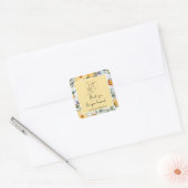 Logo Daisy Floral Handmade Crafting Business Promo Vierkante Sticker (Envelop)