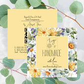 Logo Daisy Flowers Floral Handmade Crafting Vierkante Visitekaartje