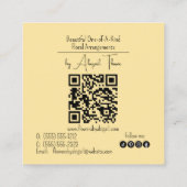 Logo Daisy Flowers Floral Handmade Crafting Vierkante Visitekaartje (Achterkant)