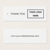 Logo Dank u kleren hangen Label Mini Visitekaartjes (Voorkant /achterkant)