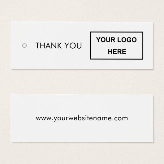 Logo Dank u kleren hangen Label Mini Visitekaartjes (Voorkant /achterkant)