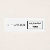 Logo Dank u kleren hangen Label Mini Visitekaartjes (Voorkant)