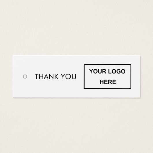 Logo Dank u kleren hangen Label Mini Visitekaartjes (Voorkant)
