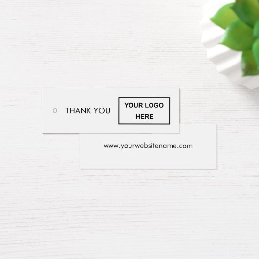 Logo Dank u kleren hangen Label Mini Visitekaartjes (Bureau)