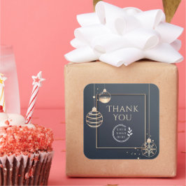 Logo Dank u voor kerstFeestdagen Corporate Modern Vierkante Sticker