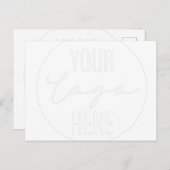 Logo Design Shirt, Your Logo, Your Text Here, Pers Briefkaart (Voorkant / Achterkant)