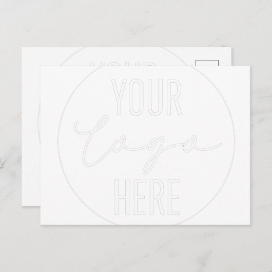 Logo Design Shirt, Your Logo, Your Text Here, Pers Briefkaart (Voorkant / Achterkant)