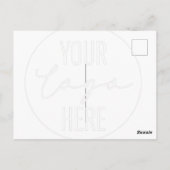 Logo Design Shirt, Your Logo, Your Text Here, Pers Briefkaart (Achterkant)