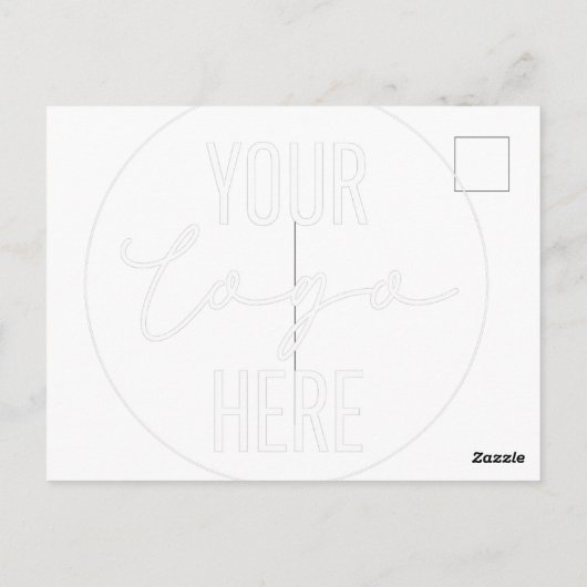 Logo Design Shirt, Your Logo, Your Text Here, Pers Briefkaart (Achterkant)