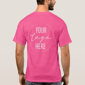 Logo Design Shirt, Your Logo, Your Text Here, Pers T-shirt (Achterkant)