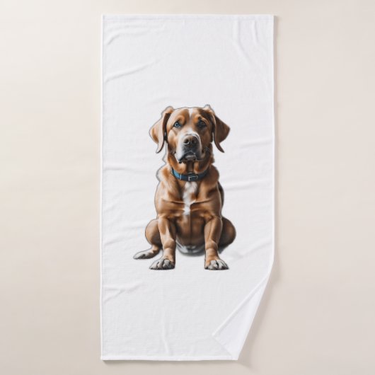 logo design T-shirt hond Badhanddoek (Badhanddoek)