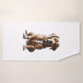 logo design T-shirt hond Badhanddoek (Badhanddoek)