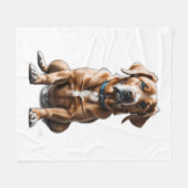 logo design T-shirt hond Fleece Deken (Voorkant (Horizontaal))