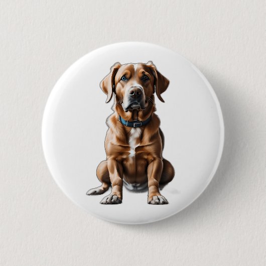 logo design T-shirt hond Ronde Button 5,7 Cm (Voorkant)