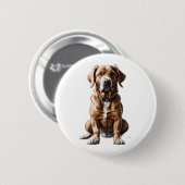 logo design T-shirt hond Ronde Button 5,7 Cm (Voorkant /achterkant)