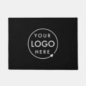 Logo deurmat | Aangepaste zakelijke zwarte entree (Voorkant)