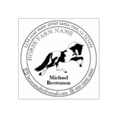 Logo die de rijppaarden weergeeft rubberstempel (Afrduk)