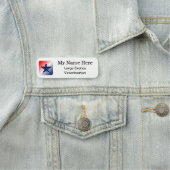 Logo Dierenarts 3 regel tekst ronde hoek Naamplaatje (In situ)