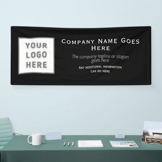 Logo DIY Horizontal Black Sjabloon Business Spandoek (Beurs)