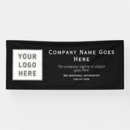 Logo DIY Horizontal Black Sjabloon Business Spandoek