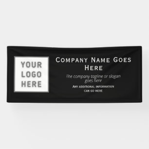 Logo DIY Horizontal Black Sjabloon Business Spandoek