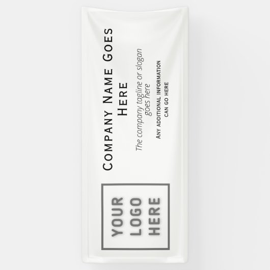 Logo DIY Horizontal Easy Sjabloon Business Spandoek (Verticaal)