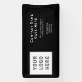 Logo DIY Horizontale zwarte Sjabloon Kleine bedrij Spandoek (Verticaal)