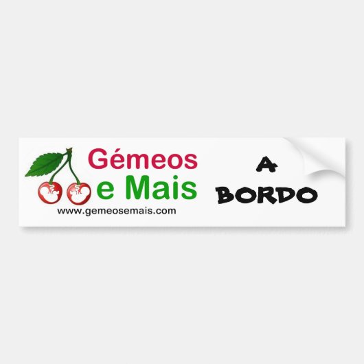 Logo do Portal, A BORDO, www.gemeosemais.com Bumpersticker (Voorkant)