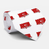 LOGO DOCTOR BIG RED Neurochirurg Stropdas (Opgerold)