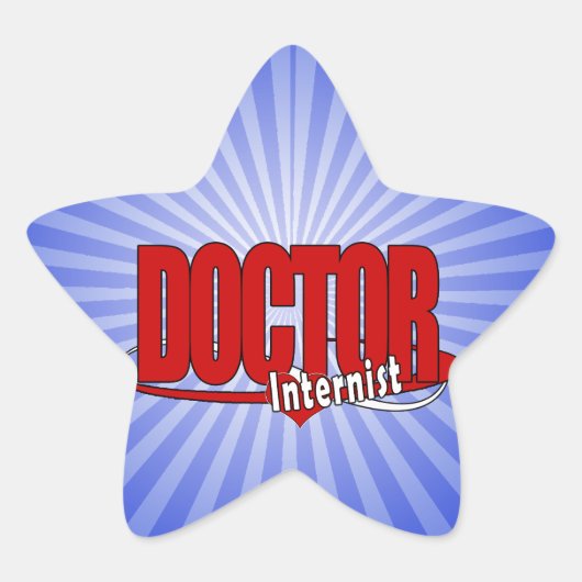 LOGO DOCTOR Internist Ster Sticker (Voorkant)