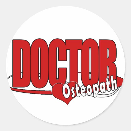LOGO DOCTOR OSTEOPATH RONDE STICKER (Voorkant)