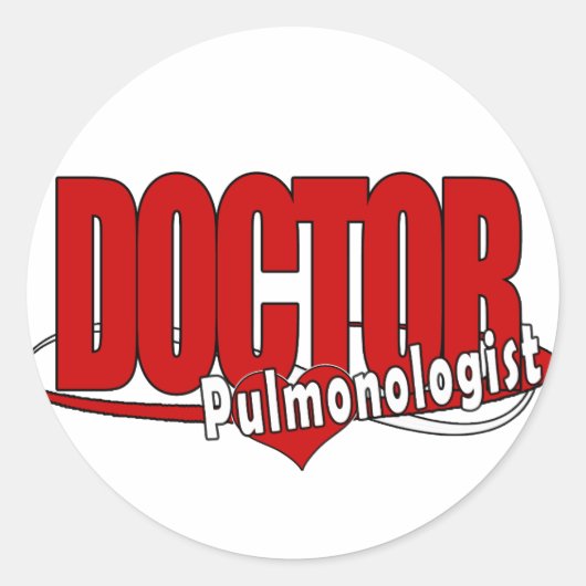 LOGO DOCTOR PULMONOLOGIST RONDE STICKER (Voorkant)