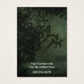 Logo Donkergroene rustieke botanische oorbel houde Visitekaartje (Achterkant)