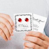 Logo Doodle Stud Oorbellen Vierkante Kaart 04 Pack Contactkaartje