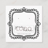 Logo Doodle Stud Oorbellen Vierkante Kaart 07 Pack Contactkaartje (Voorkant)