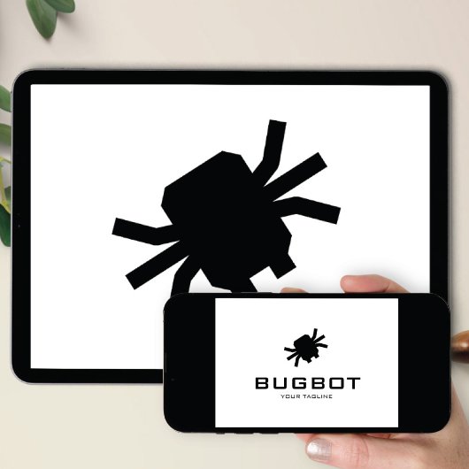 Logo Download Robotic Bug Logo | Tech Brand Kaart