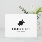Logo Download Robotic Bug Logo | Tech Brand Kaart (Staand voorkant)