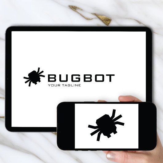 Logo Download Robotic Bug Logo | Tech Merk Kaart
