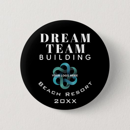 Logo Dream Team Building Company Ronde Button 5,7 Cm (Voorkant)