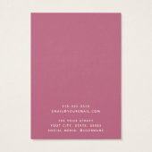 Logo dunne rand roos Mauve oorbel display kaart (Achterkant)