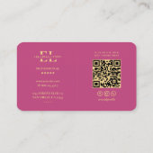 Logo E Monogram Modern Roze Goud Elegant Visitekaartje (Achterkant)