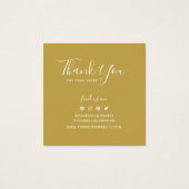 Logo Editable Border Social toevoegen Hartelijk da Vierkante Visitekaartjes (Achterkant)