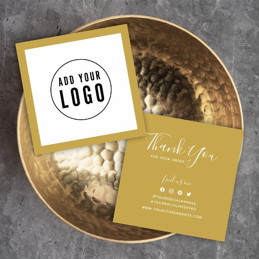 Logo Editable Border Social toevoegen Hartelijk da Vierkante Visitekaartjes