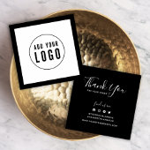 Logo Editable Border Social toevoegen Hartelijk da Vierkante Visitekaartjes